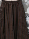 AVIVA JIFEI XUE 25 Autumn and Winter Simple Shirt/Layered Balloon Skirt AJX-FW25-LBS-USCT-Umber Stripe Skirt (FW25-ES)